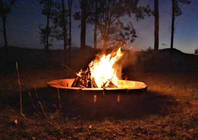 Camp fire evenings under the stars